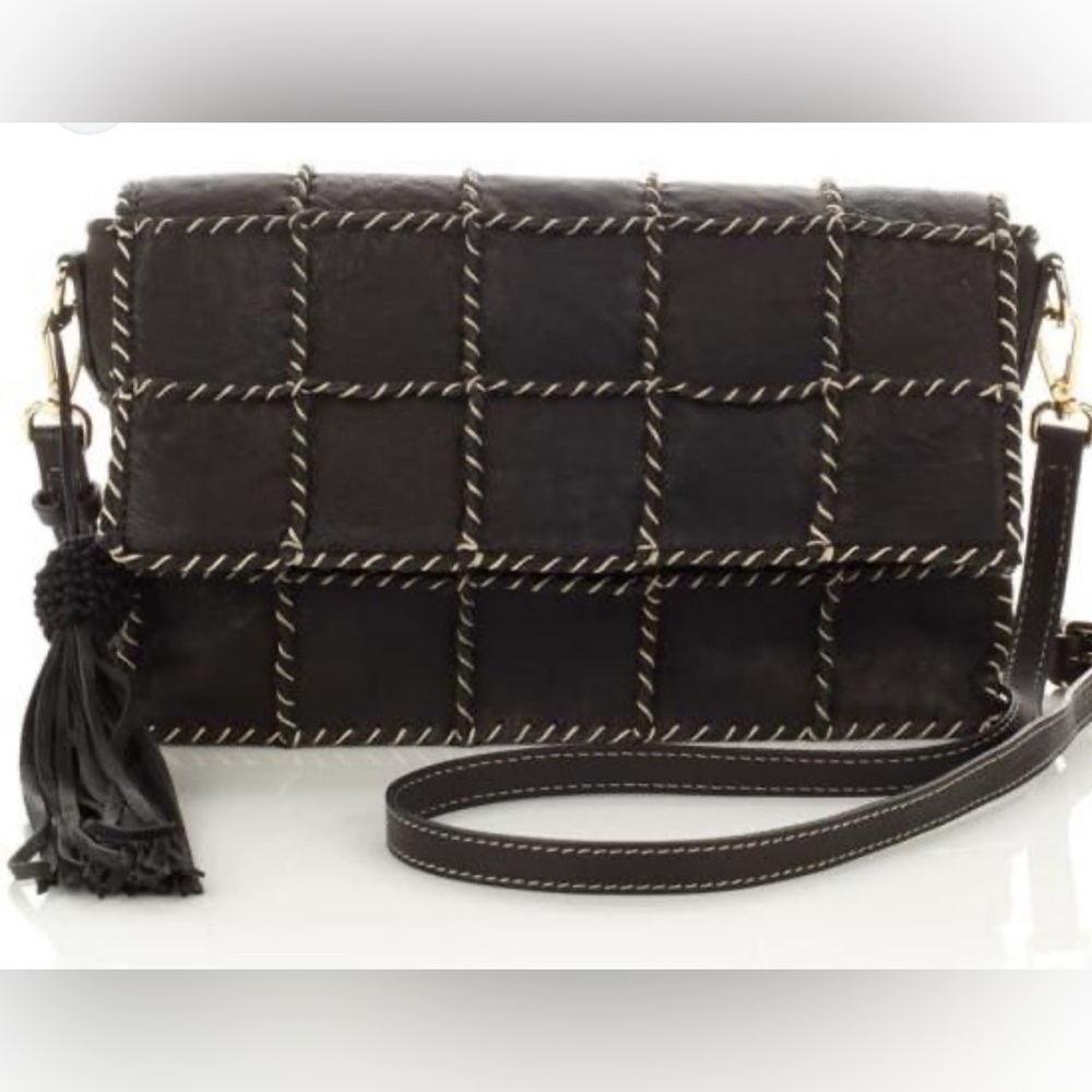 Clever Carriage Company Italian Leather Patchwork Crossbody